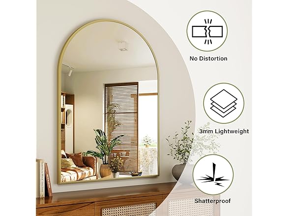 Easly Arch Bathroom Mirror, 20x30 inch