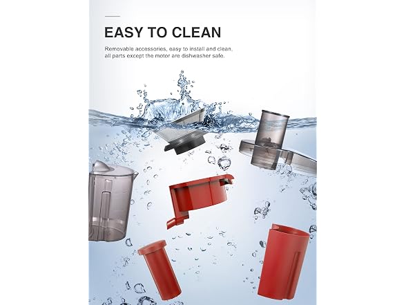 Qcen 500W Centrifugal Juicer Red