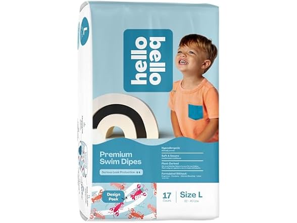 Hello Bello Premium Swim Diapers - Size L (32-40 lbs)