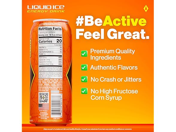 Liquid Ice Active Energy Drink - Citrus