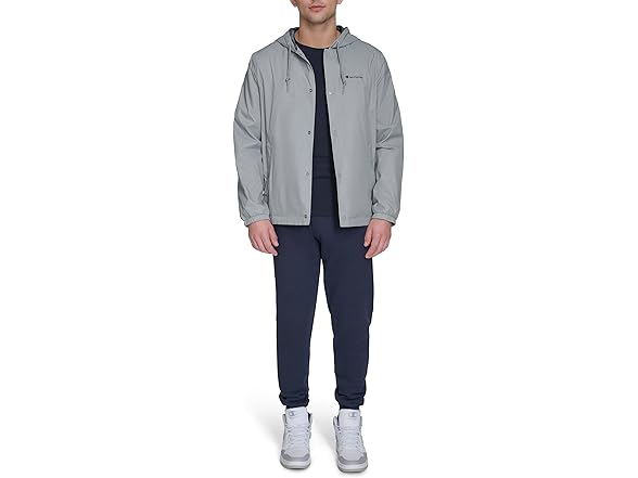 Champion Men Hooded Coaches Rain Jacket