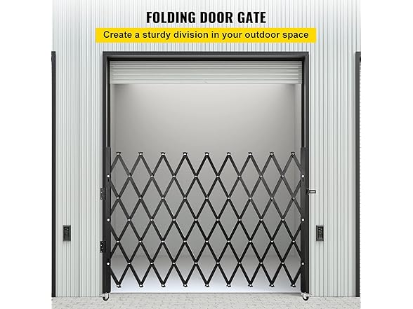 VEVOR Single Folding Security Gate, 74"W x 51.57"H