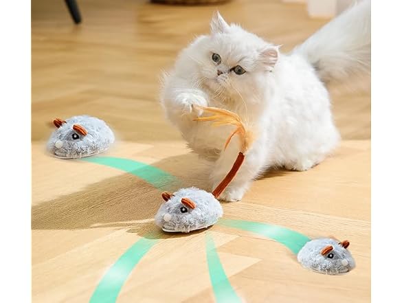 FUROCLAW Interactive Cat Toy Mouse, Automatic Moving