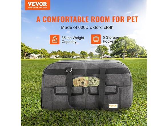 VEVOR Cat Carrier with Wheels