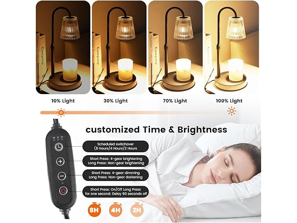 Celegete Candle Warmer Lamp with Timer