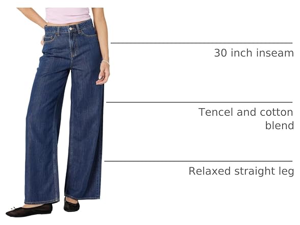 The Drop Alba Wide-Leg Relaxed Denim