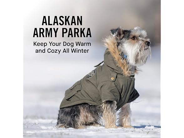 Canada Pooch Army Parka, Size 24 W, Green, D