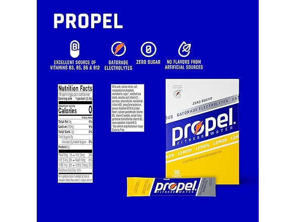 Propel Lemon Powder Packets 10ct