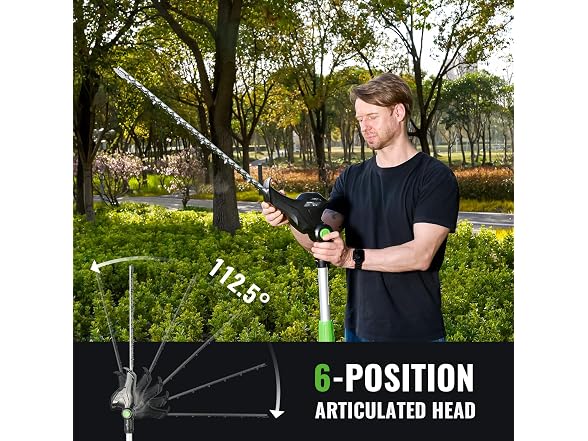 NovorikX 20V Cordless Pole Hedge Trimmer