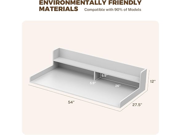 FAHKNS 2-Tier Washer Dryer Countertop - One-piece