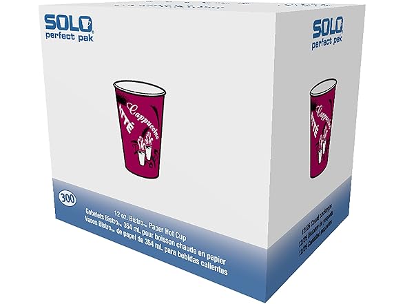 Solo 12 oz Paper Hot Cup, 300 Pack