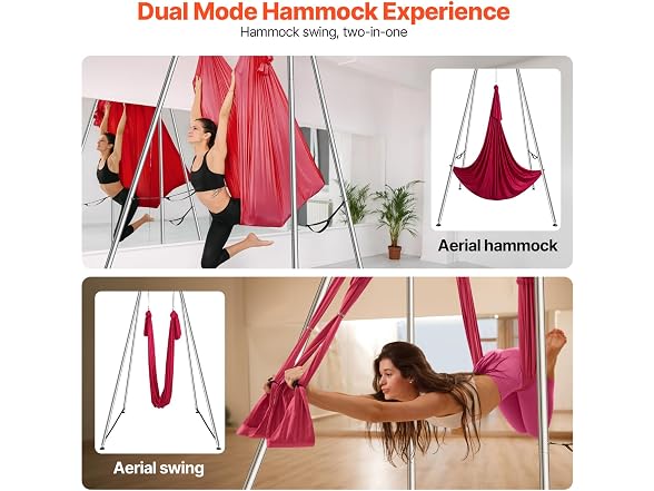Aerial Yoga Frame & Yoga Hammock, 9.67 ft Height