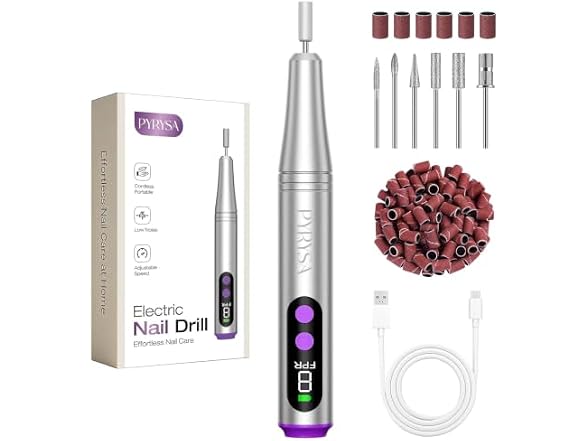 Cordless Electric Nail Drill, 9 Speed