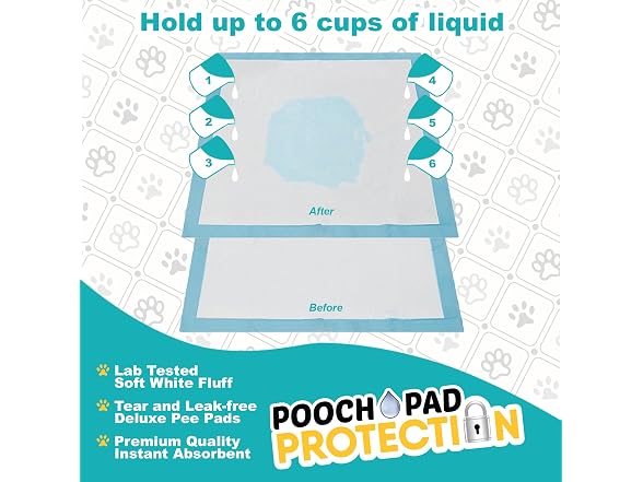 Pooch Pad Protection Best Dog Training Pads 100 Count