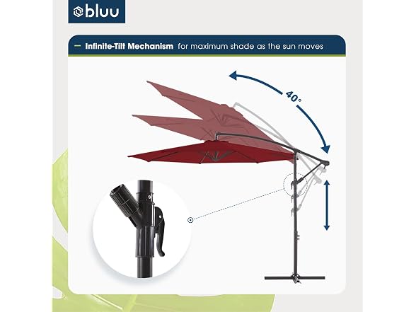 Bluu Banyan FT Patio Offset Umbrella Umbrellas
