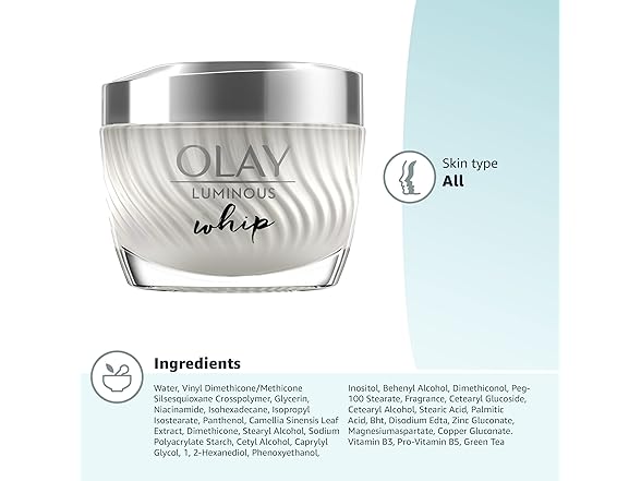 Olay Luminous Whip Face Moisturizer, 1.7 oz