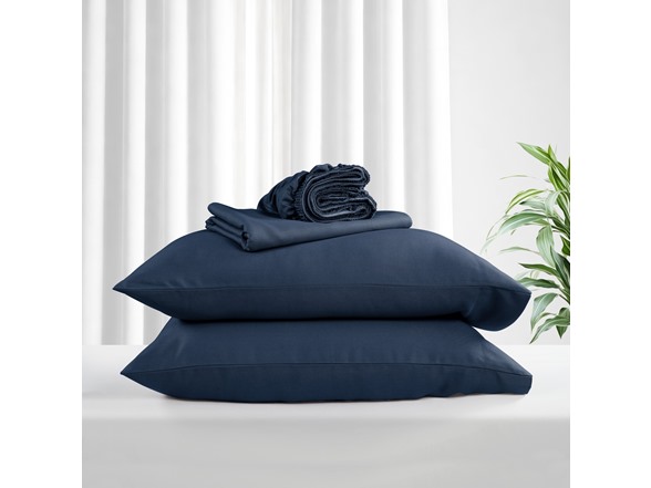 Kathy Ireland Lyocell & Linen Cotton 4PC Sheet Set
