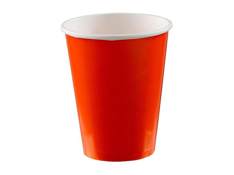 Vibrant Orange Peel Paper Cups