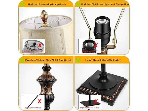 TOBUSA Traditional Floor Lamp