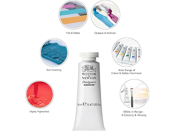 W&N Designer's Gouache 14ml Winsor Red