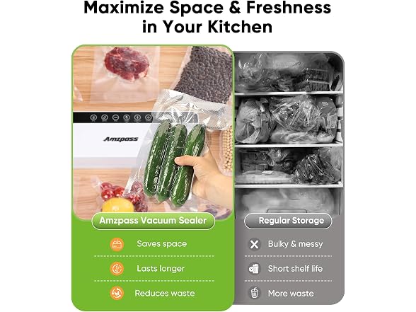 Vacuum Sealer for Food, 6-in-1 Food