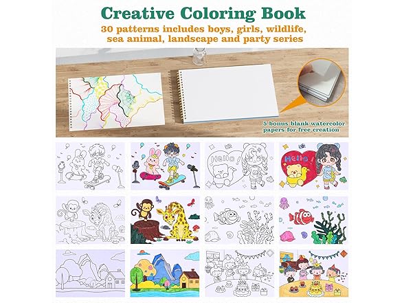 Coloring Book Set for Kids & Adults