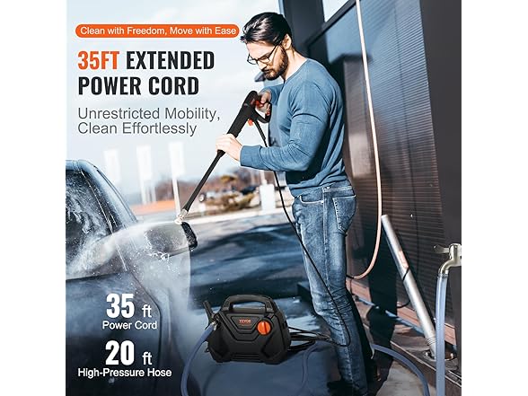 VEVOR Electric Pressure Washer, 2150-PSI 1.85-GPM