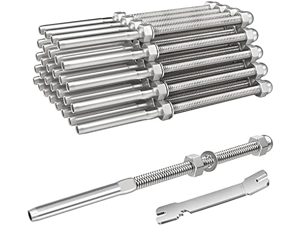BLIKA 30 Pack 6" Long 1/8" Swage Threaded Stud