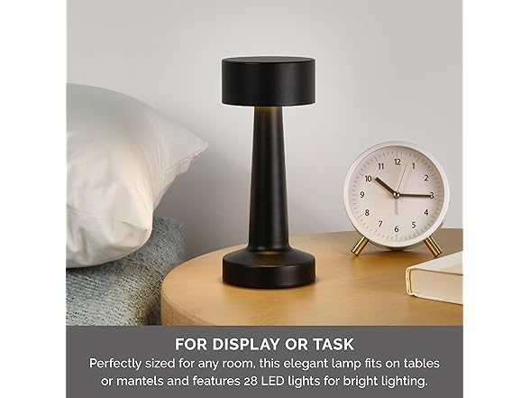 Elements 8.4" Black LED Desk Lamp
