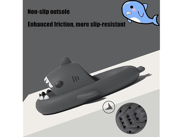 Shark Slides Slippers 9.5-10 Women/8-8.5 Men