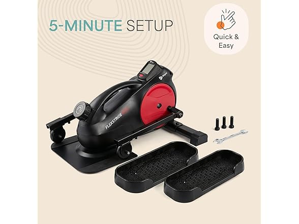 Lifepro FlexStrideRed Under Desk Elliptical Machine with Red Light Therapy