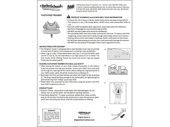SwimSchool Deluxe Toddler Swim Trainer Vest