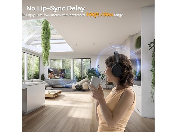 NOUUI Wireless Headphones for TV Watching