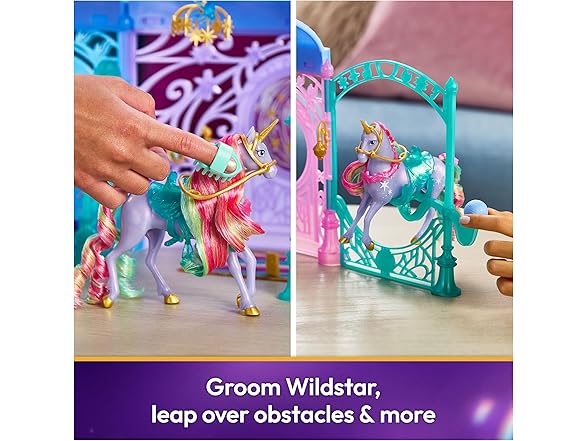 Unicorn Academy, Starglow Light-up Fountain & Stable Playset