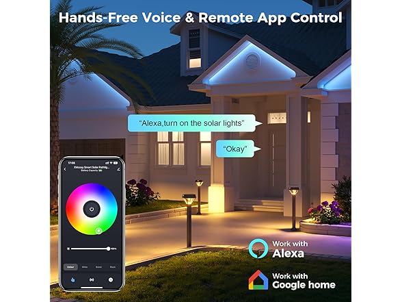 (6 Pack) XMCOSY+ Smart Solar Lights