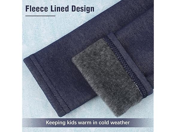 Girls Cotton Fleece Lined Leggings