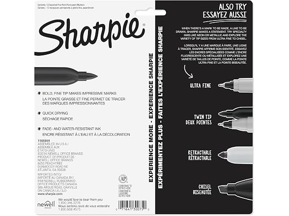 Sharpie Perm Markers, Fine Tip, 12 Ct - Gallery 8