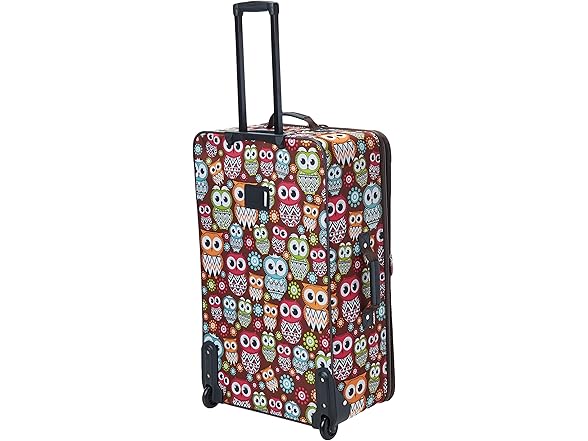 Rockland Vara Softside 3Pc Luggage Set, Owl