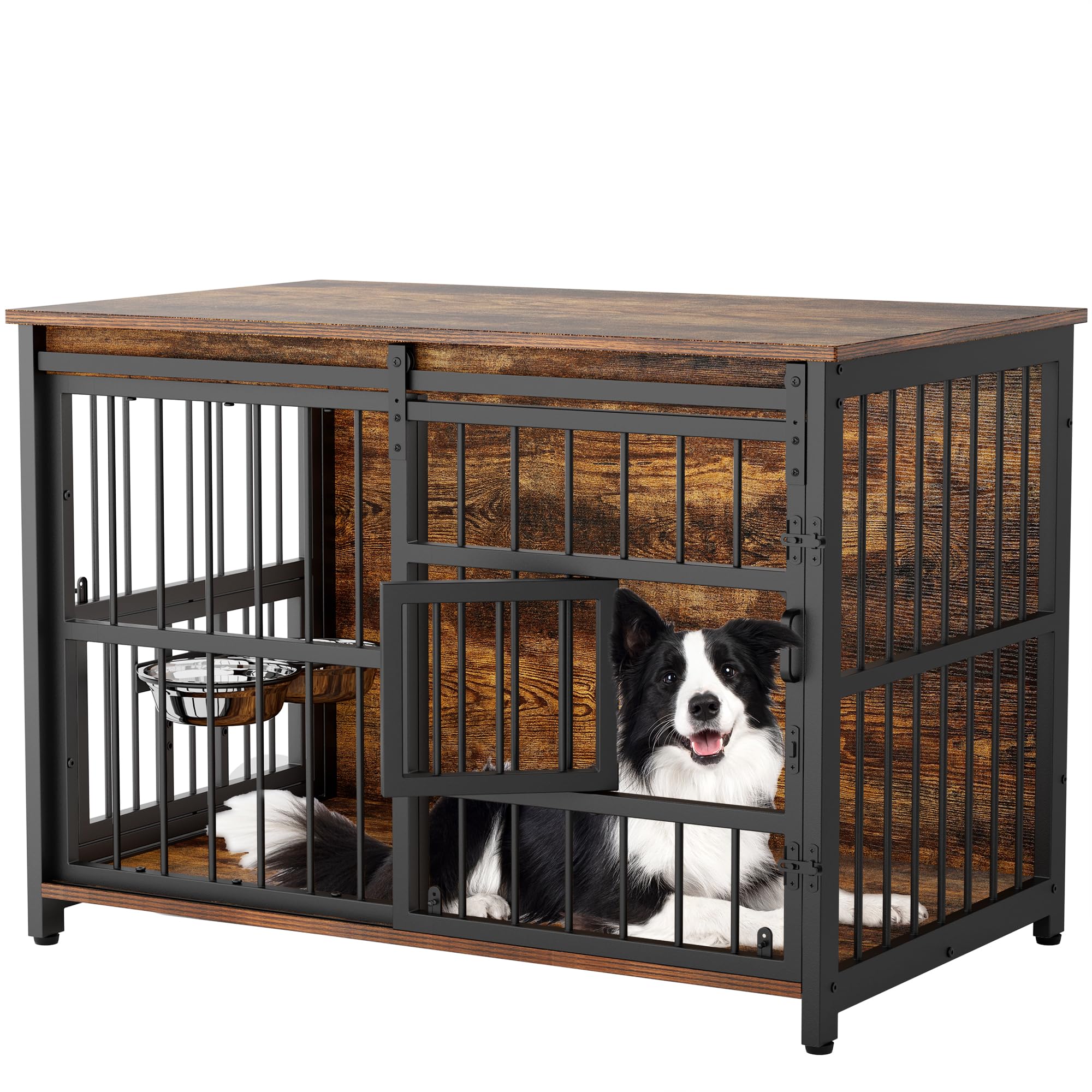 Dog Crate Furniture Sliding Barn Door - Gallery 6