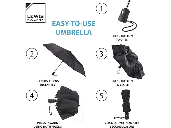 Lewis N. Clark Travel Purple Umbrella