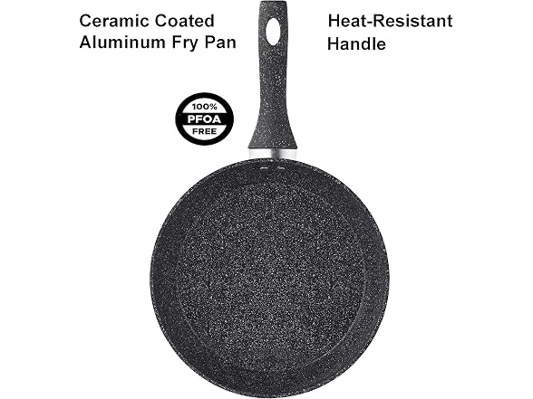 Lorren Home Trends 8" Ceramic Coated Fry Pan