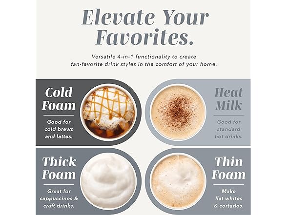 COOK WITH COLOR 4-in-1 Milk Steamer