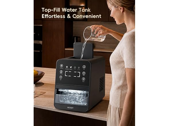 ecozy Nugget Ice Maker, Pebble Ice 40lb