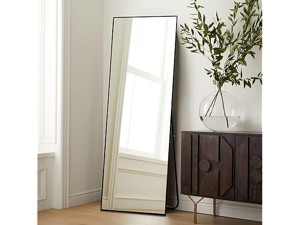 NeuType 59'x16' Wall Mirror, Black