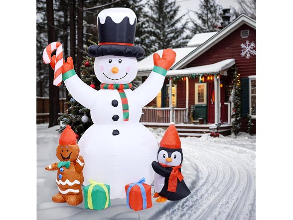6' Inflatable Snowman Yard Decoration