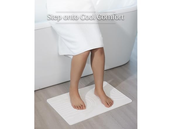 White Bathroom Stone Mat 24"x16" 2 Pack