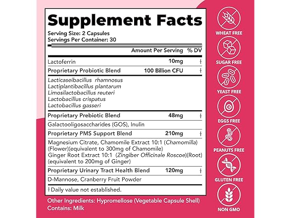 VIVI Youth Vaginal Probiotics 60 Capsules