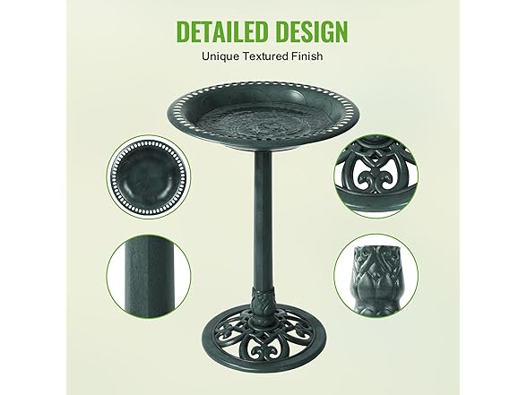 Backyard Expressions Outdoor Garden Bird Bath
