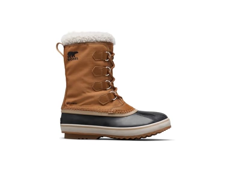 SOREL Men's 1964 Pac Nylon Waterproof Boot - Camel Brown, Black - 11