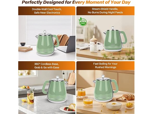 1.8L Electric Kettle, Sage Green